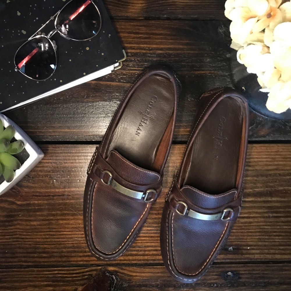 Cole Haan Brown leather driving shoes loafers
